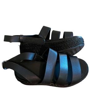 FITFLOP black espadrille wedges size 7